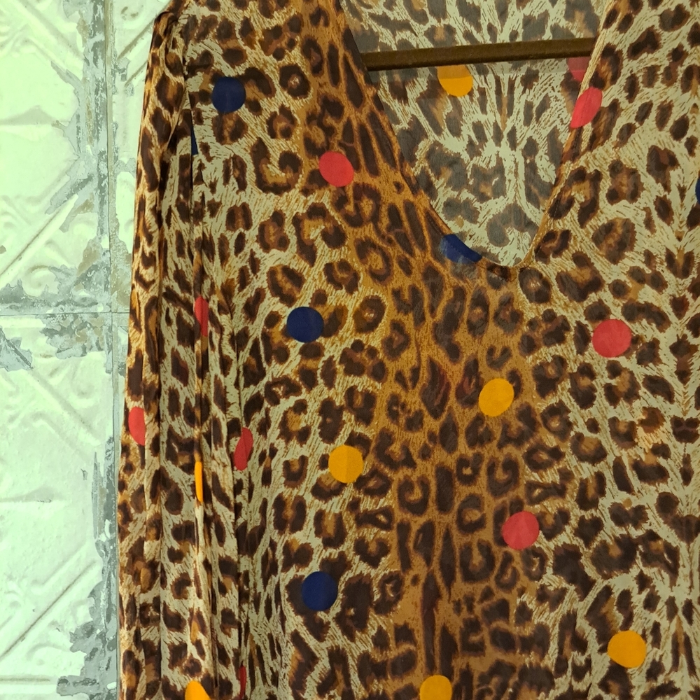 &other stores Paris Atelier Ruffled Sleeve Animal Print Top - Picture 4 of 10